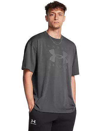 UNDER ARMOUR | T-shirt da uomo UA Heavyweight Logo | grau